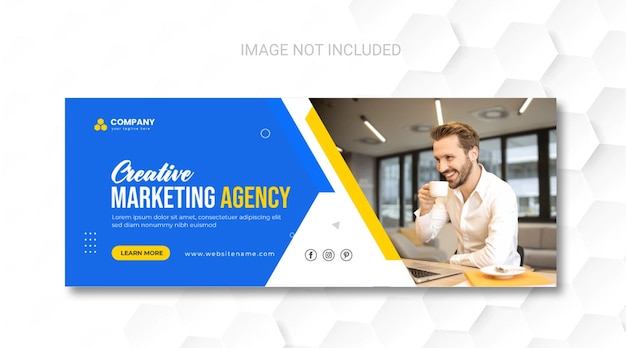 Digital marketing facebook cover page web banner template