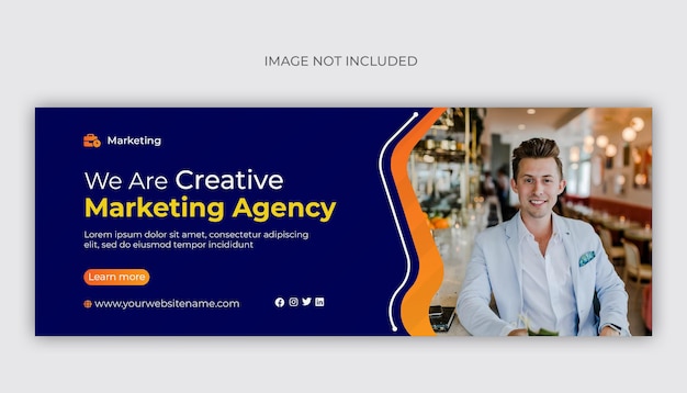 Digital marketing Facebook cover template design