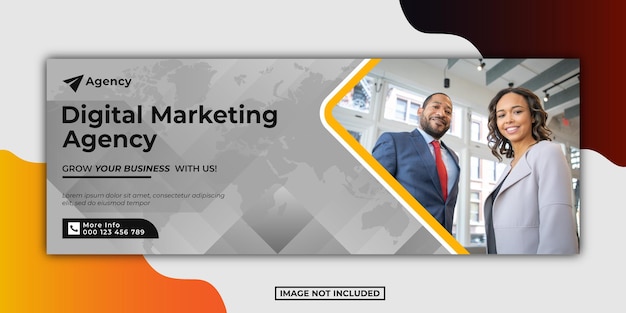 Digital marketing Facebook cover template