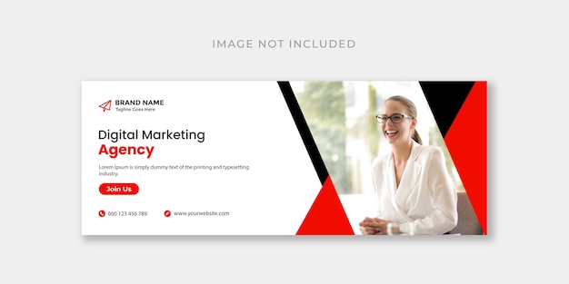 Digital marketing Facebook cover or web banner design template