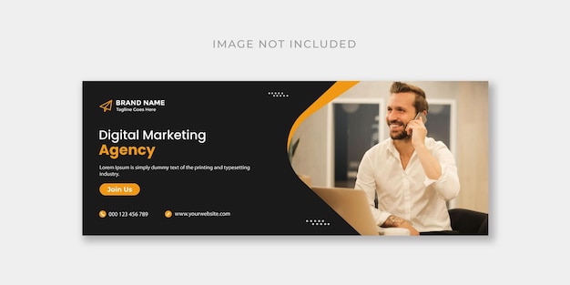 Vector digital marketing facebook cover or web banner design template