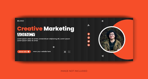 Digital marketing Facebook cover web banner template