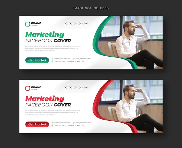 Digital marketing facebook cover and web banner template