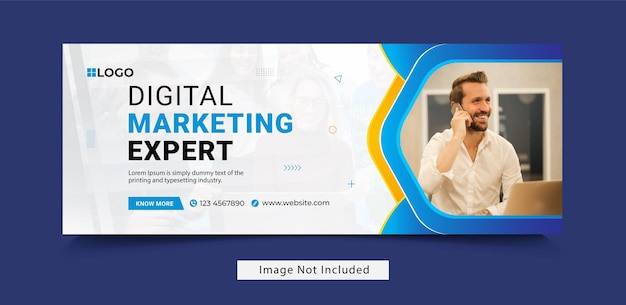 Digital marketing Facebook cover and web banner template