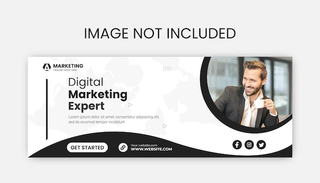 Digital marketing facebook cover and web banner template