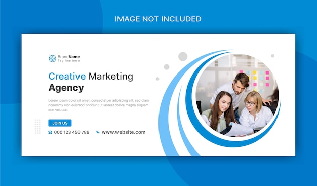 Digital marketing facebook cover web banner template