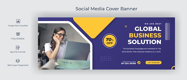 Digital marketing facebook cover and web banner