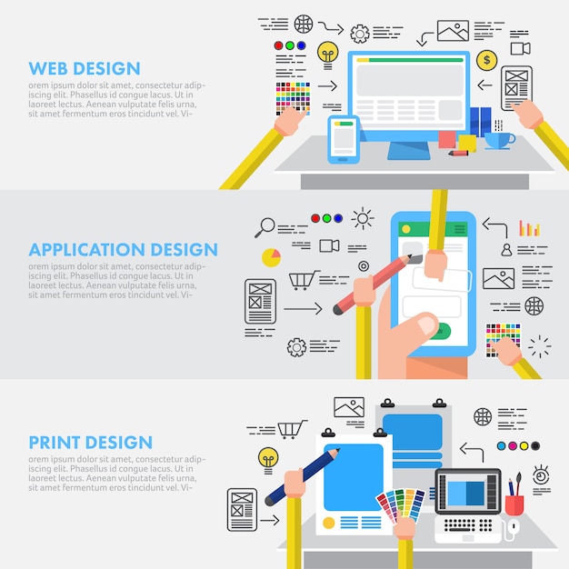 Digital marketing flat design concept