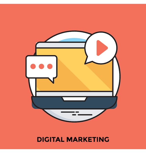 Digital Marketing Flat vector Icon