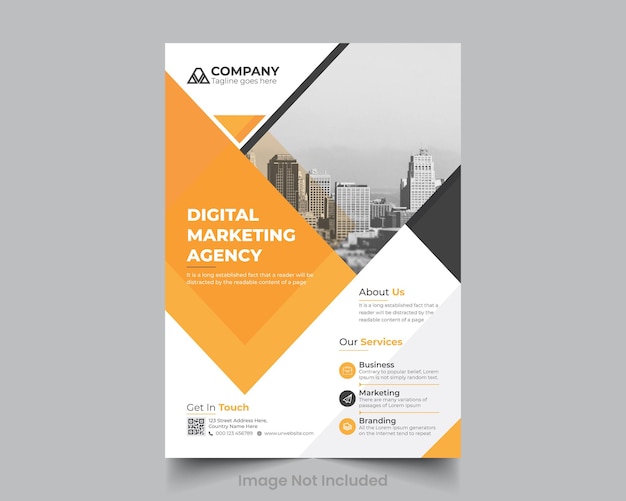 Digital marketing flyer template for company