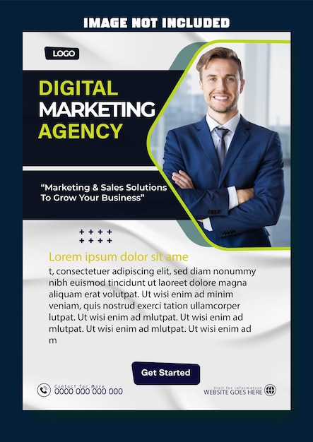 Digital marketing flyer template design