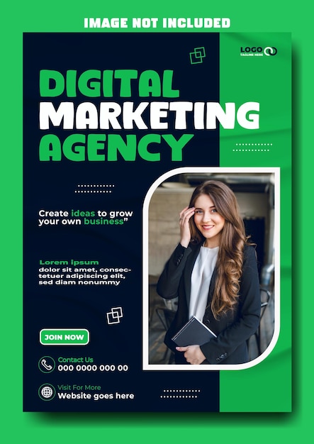 Digital marketing flyer template design