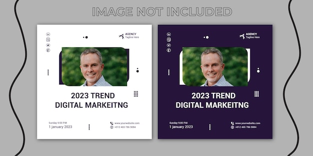 Digital Marketing And Instagram Social Medial Post Template