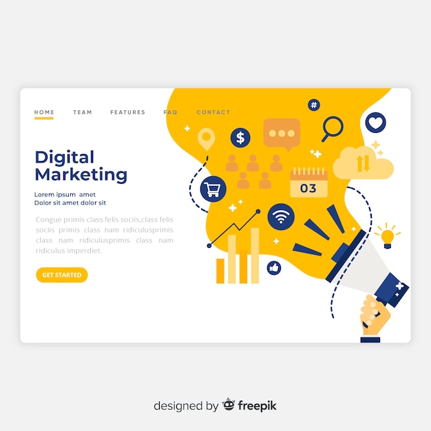 Digital marketing landing page