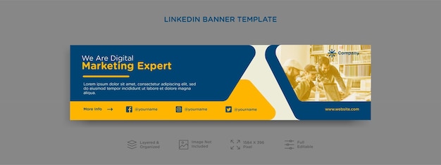 Digital Marketing Linkedin Banner Template