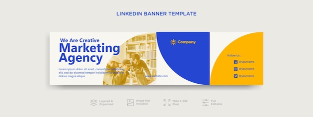 Digital Marketing Linkedin Banner Template