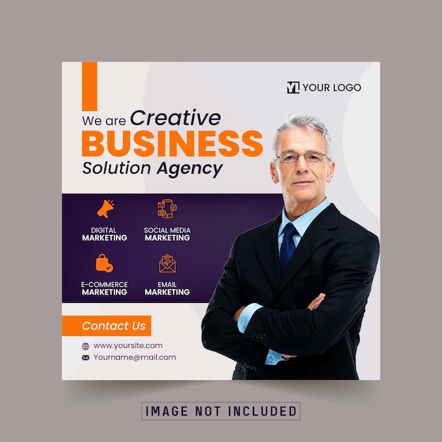 Digital Marketing Live Webinar Banner and Corporate Business Social Media Poster Design Template