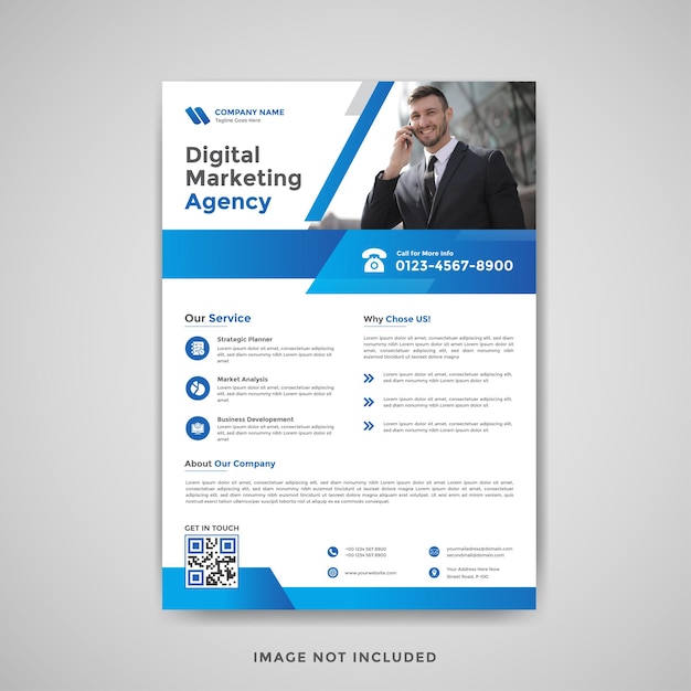 Digital Marketing Modern Flyer design template for print