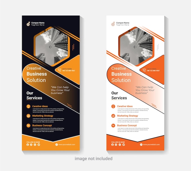 Digital Marketing Roll Up Banner Template Corporate Business Solution