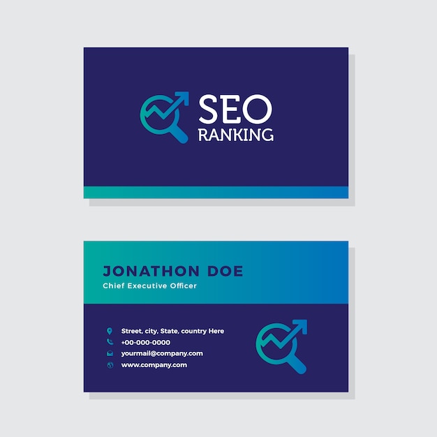 Digital Marketing SEO  Business Card Design