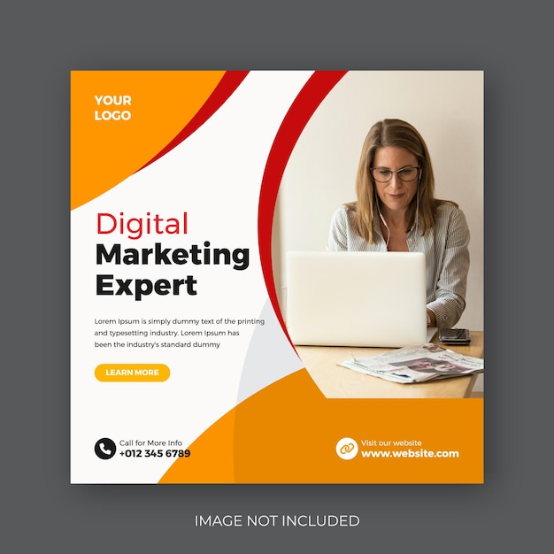 Digital marketing social media banner post template