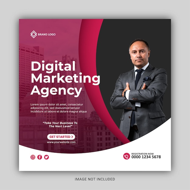 Digital marketing social media banner