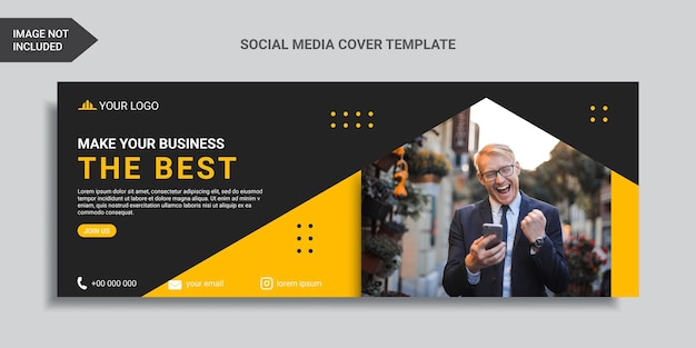 Digital marketing social media cover flat design or web banner