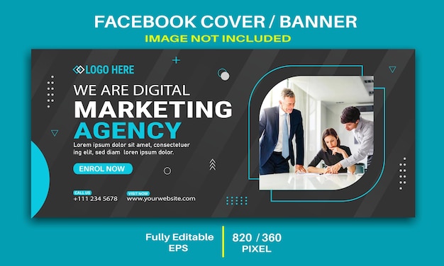 Digital marketing social media cover and web banner template