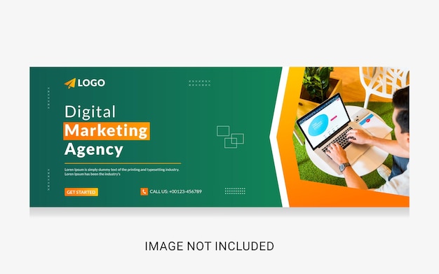 Digital marketing social media Facebook banner template