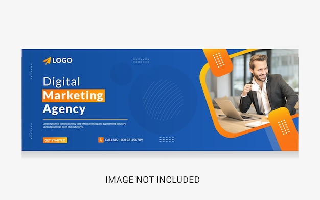 Digital marketing social media Facebook banner template