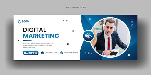 Digital marketing social media facebook timeline cover banner and business web banner template