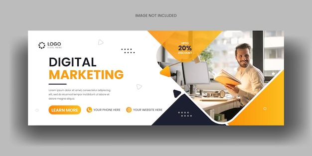 Digital marketing social media facebook timeline cover banner and business web banner template