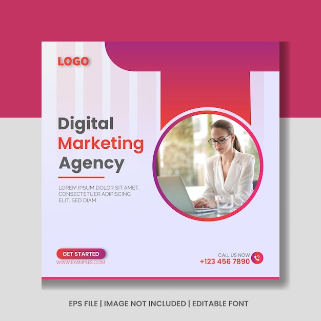 Digital marketing social media and Instagram post banner template