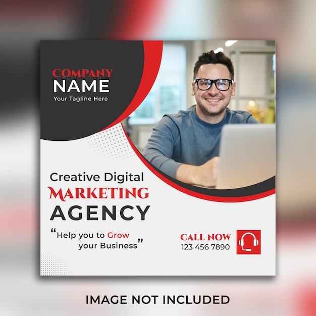 Digital marketing social media and Instagram post template banner