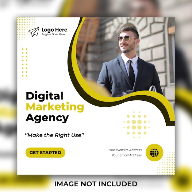 Digital marketing social media and Instagram post template banner