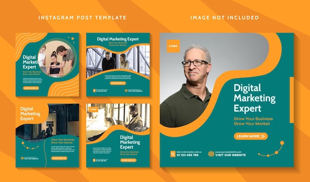 Digital marketing social media instagram post template