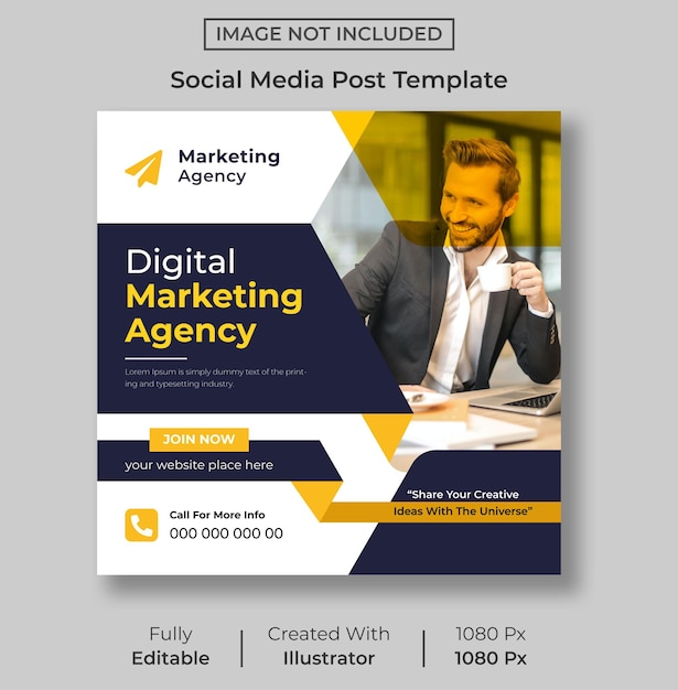 Digital Marketing Social Media Post Banner Design Template