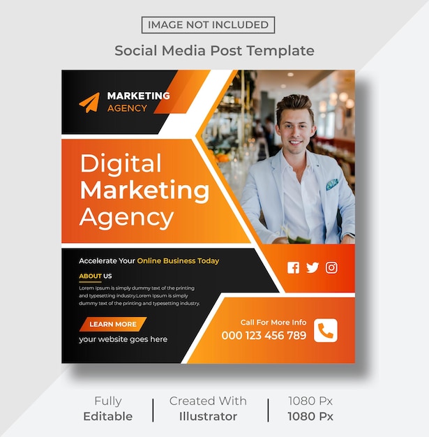 Digital Marketing Social Media Post Banner Design Template