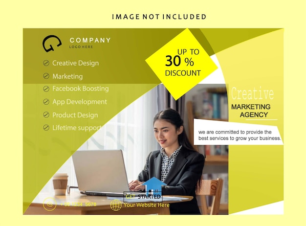 Digital marketing social media post banner template