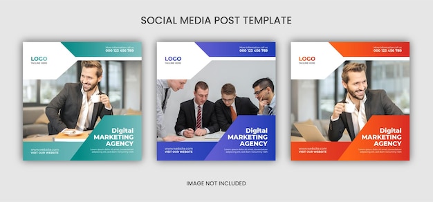 Digital marketing social media post and corporate web banner template