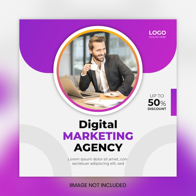 Digital marketing social media post and corporate web banner template