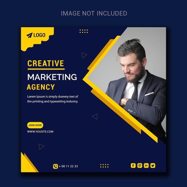 Digital Marketing Social Media Post Design Template Custom Post Template 002