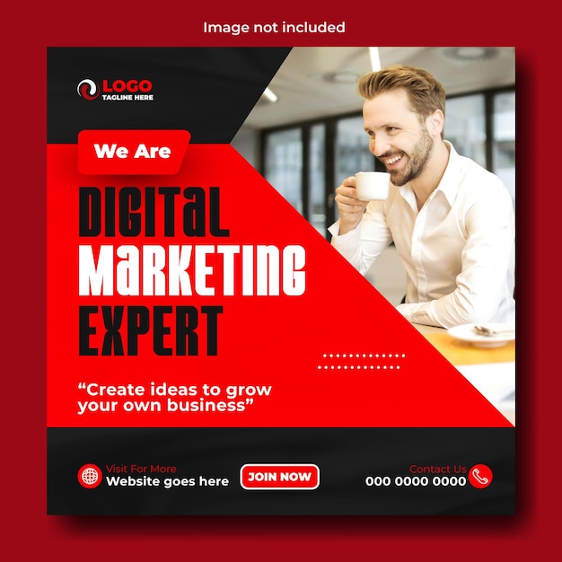 Digital marketing social media post template