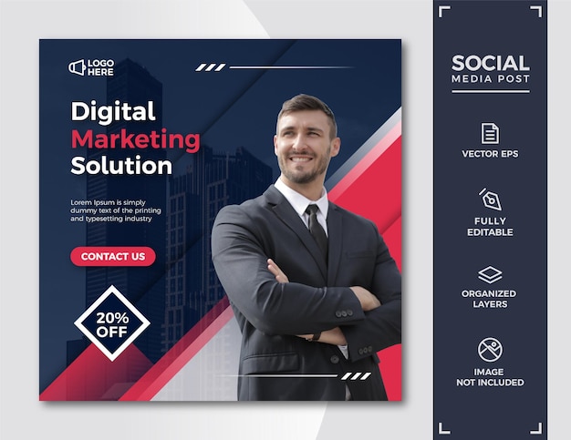 Digital Marketing Social Media Post Template