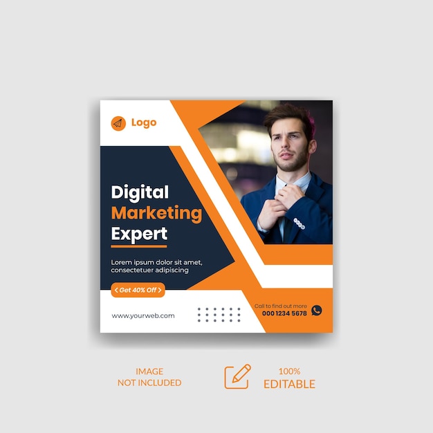 Digital marketing social media post template