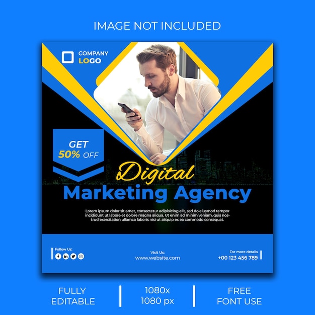 Digital Marketing Social Media Post Template