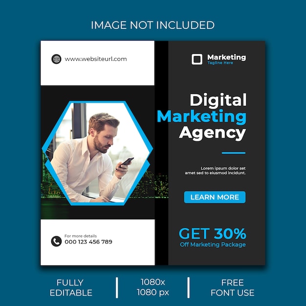 Digital Marketing Social Media Post Template