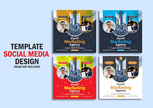 Digital marketing social media post template