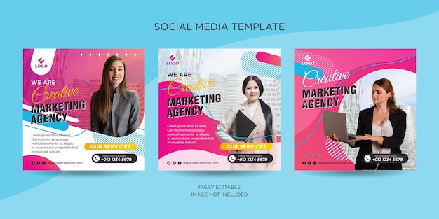 digital marketing social media post template