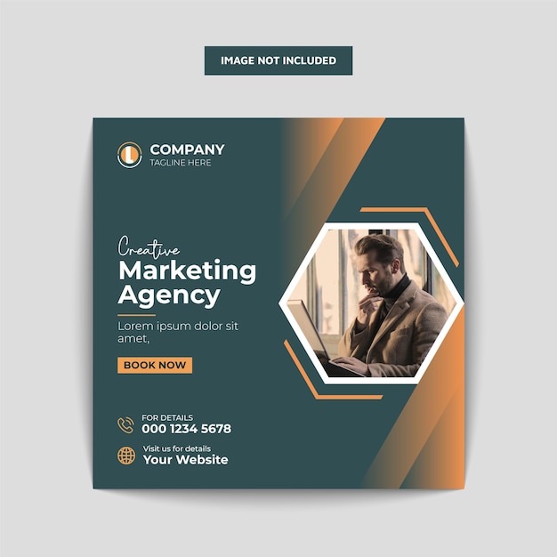 Digital marketing social media post and web banner template